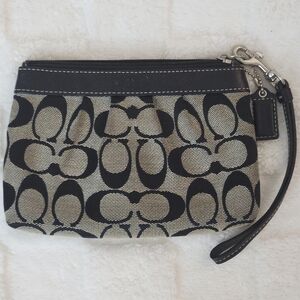 Coach Monogram Jacquard Wristlet